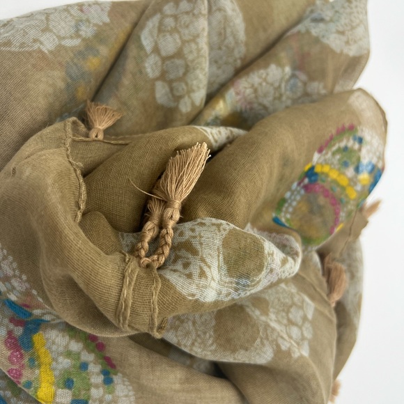 Incredible, Alexander McQueen looking scarf with tassels and multicolor scarf! - Picture 8 of 15